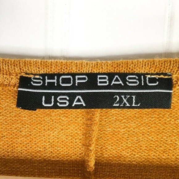 Shop Basic Womens Tunic Sweater Yellow Marled Stre - Picture 5 of 5